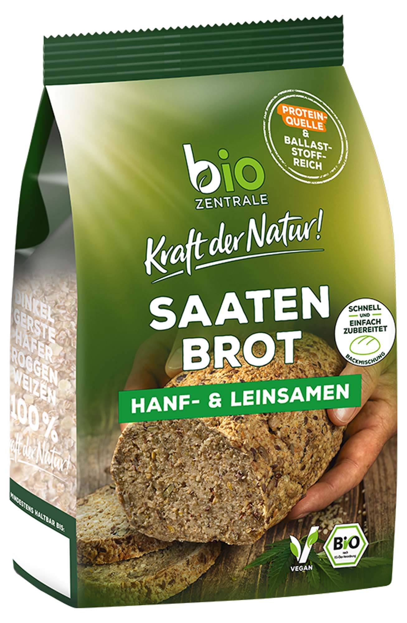 biozentrale Saatenbrot Hanf & Leinsamen 500g