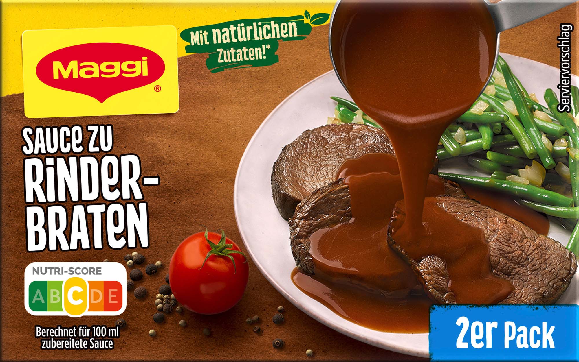 Maggi Delikatess Sauce zu Rinderbraten ergibt 2x250ml