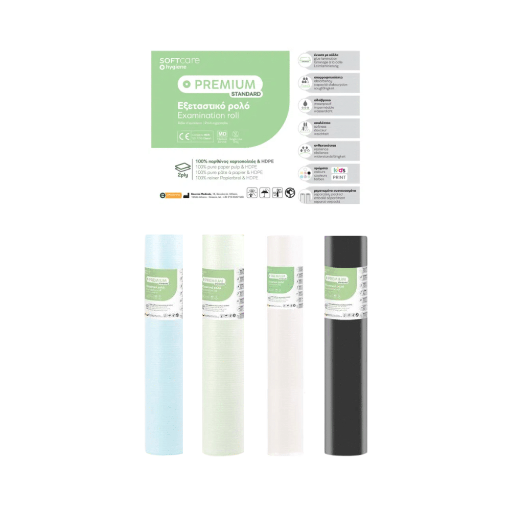 Ärzterollen Liegenabdeckung Soft Care Premium Standard, Grün 1 Rolle – Bild 3