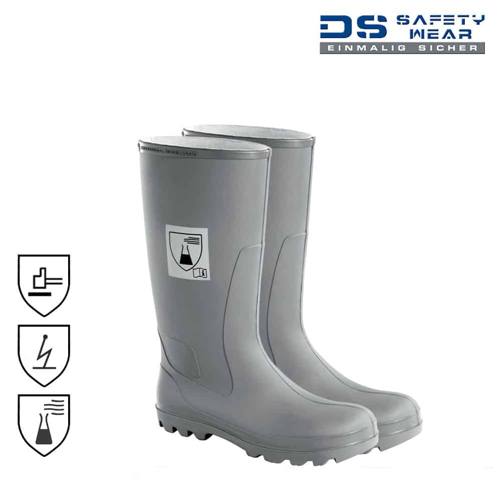 DS-Safety Hypalon Chemie-Schutzstiefel CE KAT.3 aus CSM-Elastomer, 37cm Schafthöhe – Bild 2
