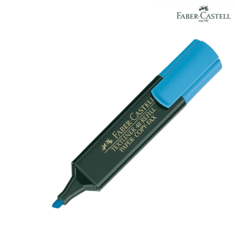 Faber-Castell Textliner/marker 48 Refill – Strichbreite 1-5mm (orange, gelb, blau) – Bild 3
